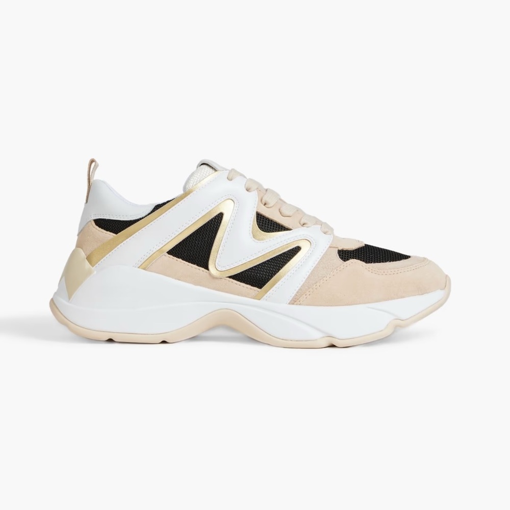 Maje Womens Trainer Sneakers Leather Suede Size 39 Eu 9 US Luxury Designer $245